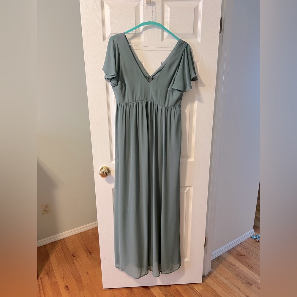 Birdy Grey Chiffon Sage Bridesmaid Dress